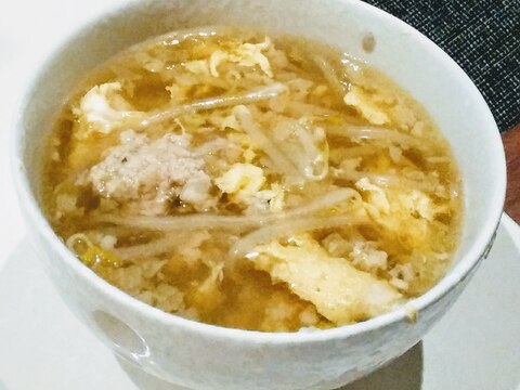 餃子のタネをリメイク♡肉団子スープ